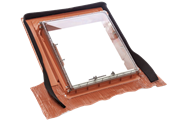 Luminex Lichtkuppel-Dachfenster Uni 475x520 rot