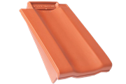 Topas 13V Ortgangziegel naturrot links