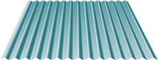 W1/1064 Stahl-Wellblech 0,5 Polyester 25µm