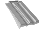 Granat 13V Ortgangziegel kupferrot links