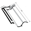 Zwilling Ortgangziegel innen naturrot rechts
